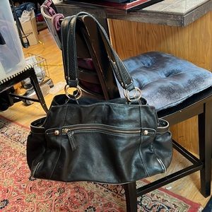 Liz Claiborne leather black purse in above average used  condition.